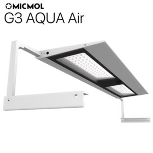 MICMOL G3 AQUA Air aquarium LED light fixture with a two-panel design mounted on adjustable brackets.