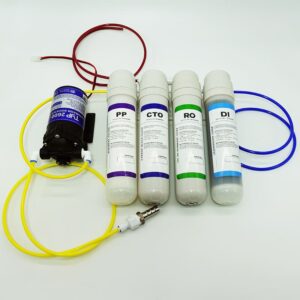 苔いじめ RO+DI浄水器クイック 純水生産1日380L(加圧ポンプ付き)!観賞魚用浄水器(t189